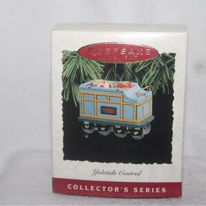 Coal candy Car Ornament Yuletide Central 1995 Pressed Tin Vintage NEW 2.5”x1.75”